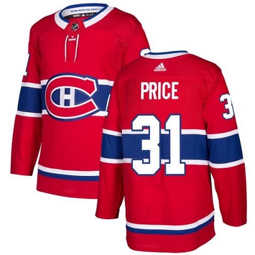 Adidas Montreal Canadiens 31 Carey Price Red Home Authentic Stitched Youth NHL Jersey